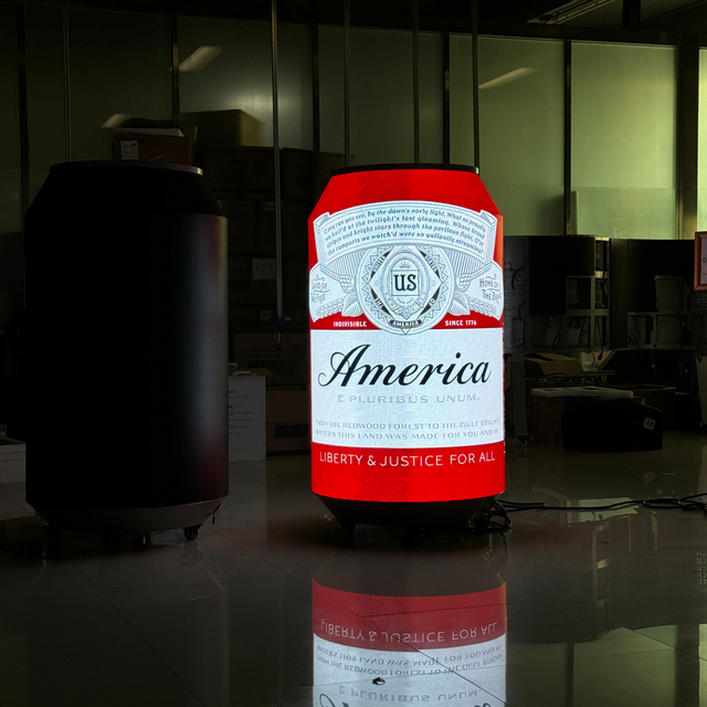 إعلان إبداعي شاشة LED مرنة LED مرنة مخصصة CAN CACA-COLA PEPSI LED شاشة